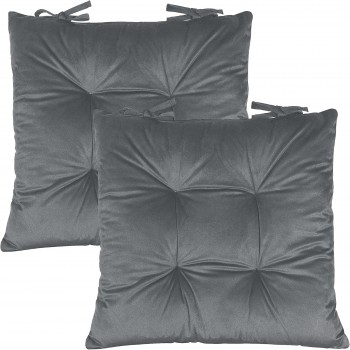 Sale Active Chair Cushions for Sitting with Straps | 16x16 Inch Cotton Dining Chair Pads - Pack Of 2